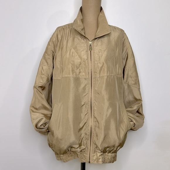 FUDA International⭐️ Vintage Silk Tracksuit Beige/Gold Pants & Jacket Set AS-IS - Picture 3 of 16